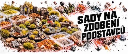 Sady na zdobení podstavců miniatur a tvorbu tematického basingu